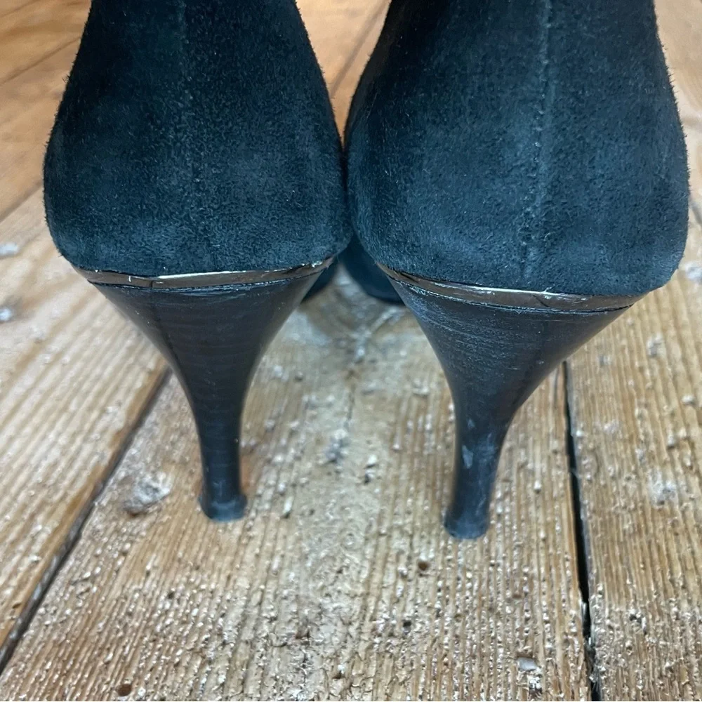 Donald J Pliner Black Suede Knee High Boots Size 8 - Picture 3 of 7